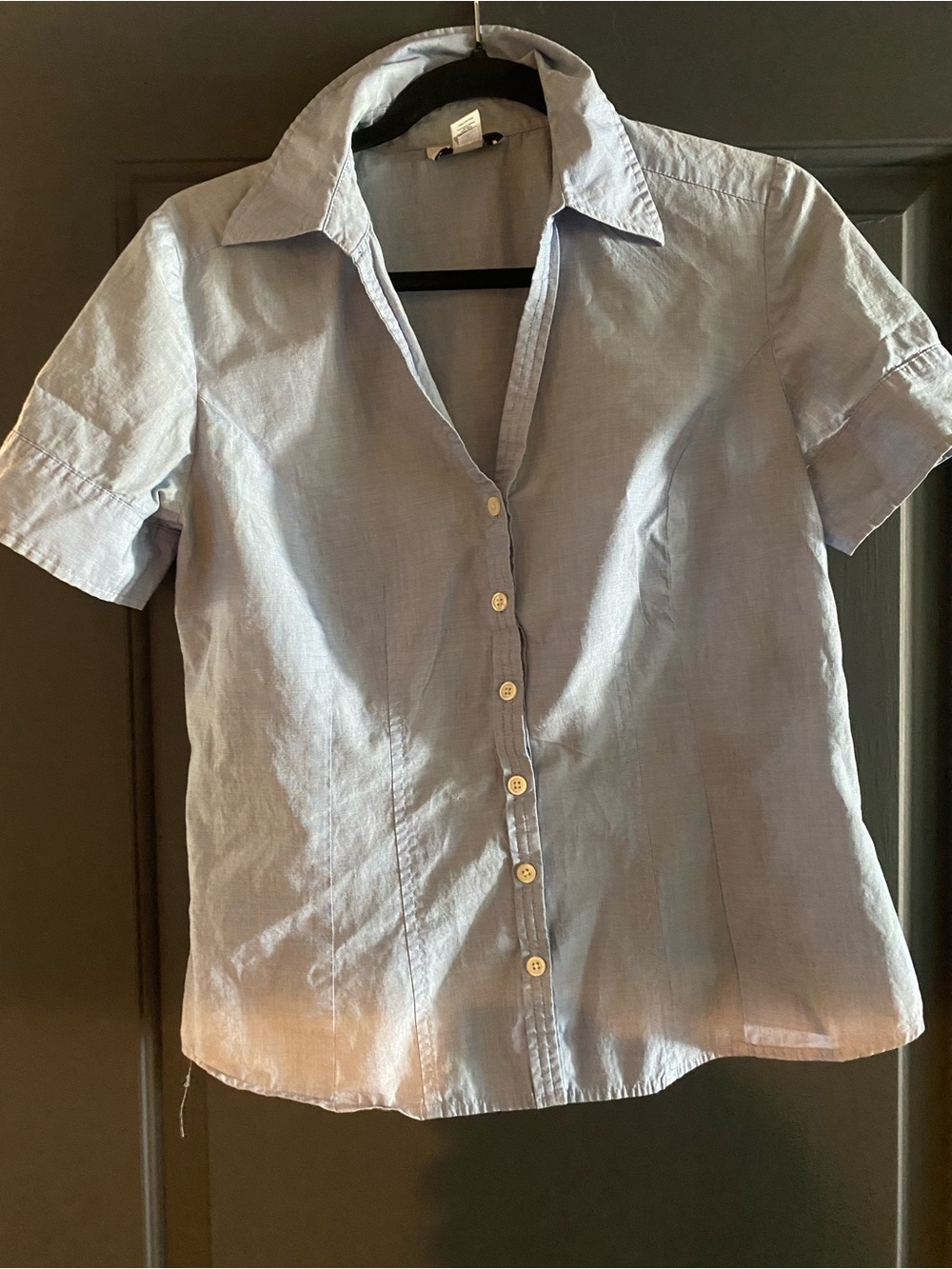 LOFT Light Blue Button-Up Shirt